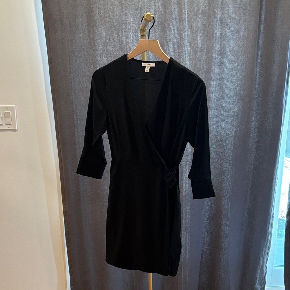 Elegant Black Wrap Dress